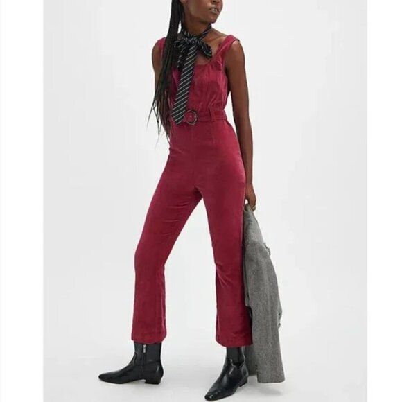 FREE PEOPLE NWT Party Starter One Piece / Holly Berry - 4 - Picture 8 of 13